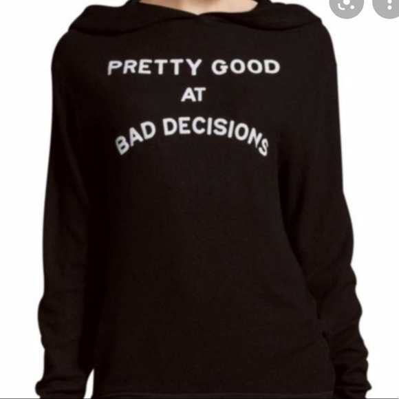 Wildfox “Pretty Good at Bad Decisions” Hoodie - Picture 1 of 5